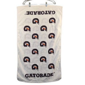 Official Gatorade Towel White 28x38.5 All Over Print Spell Out Logo